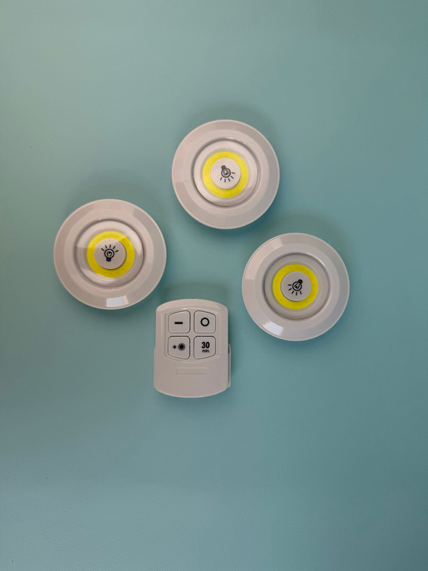 چراغ زیر کابینتی ریموت دار اورجینال 3in1 بسته 3 عددی