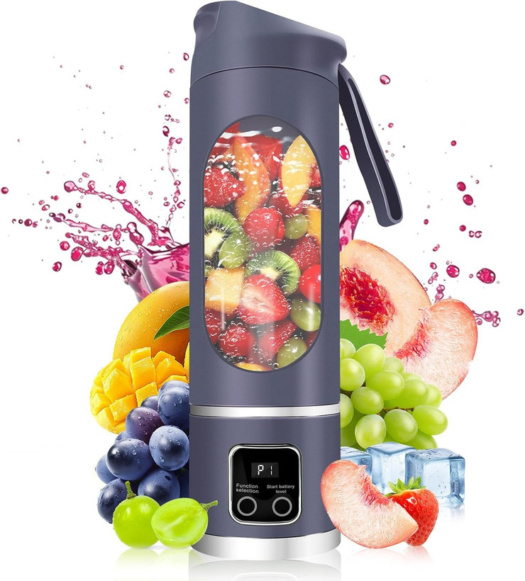 شیکر و اسموتی ساز شارژی HS-860 اورجینال | مخلوط کن 12 تیغه برقی قابل حمل برای اسموتی و پروتئین شیک